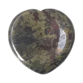 Manekieko Manekieko Natural Dragon Blood Jasper Heart Chakra Thumb Worry Stone,Hand Carved Healing Crystal Shaped Stone for Anxiety Stress Relief Meditation