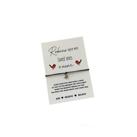 Robin bracelet | Bereavement gift | Robin wish string | Robins appear when loved ones are near gift