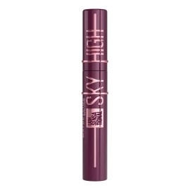 Maybelline Sky High Máscara de Pestañas, Alargamiento y Volumen Hasta por 12 Horas, con Fibras Extensoras y Extracto de Bambú, Lavable, Tono Burgundy 