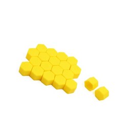 Motoforti 20pcs 19mm Yellow Wheel Tire Hub Screw Bolt Cover Nut Cap Lug Decoration for Car Long-lasting