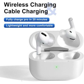Wireless Charging Case for AirPods Pro 1st/2nd Generation, （USB C） Replacement CasWireless Charging Case for AirPods Pro 1st/2nd Generation, （USB C） Replacement Case (White) e