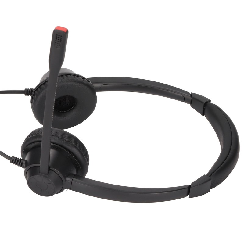 2.5mm Business Headset Binaural Corded Headset with HD Mic for