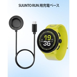 For SUUNTO RUN Smart Watch Charging Cable Charger KONXISA 3.3 ft (1 m) Length Type-C Magnetic Charger Heavy Duty Lightweight Small Portable Smart Watch Cable (1 Piece/Black)