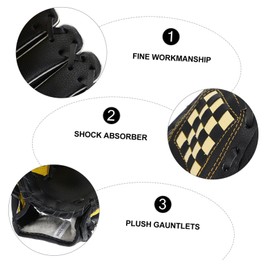 WHAMVOX Men's Black Baseball Glove Softball Gloves Baseball Accessories Protective