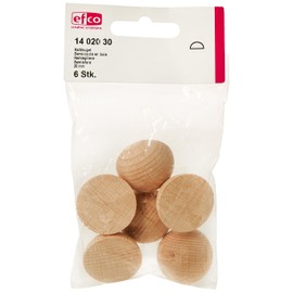 Efco Hemisphere, Natural, 30 mm, 6-Piece