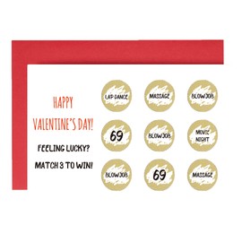Seviky Naughty Match 3 to Win Scratch Card for Boyfriend Girlfriend, Funny Scratch Valentine’s Day Card for Him Her