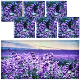 Hortsun 6 Pcs Fluorescent Light Covers Magnetic, Classroom Fluorescent Magnetic Filters, Magnetic Ceiling Light Covers Classroom Light Covers for Office Classroom Home(Lavender)