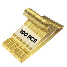 100 Pcs Stainless Steel Gold Metal Hanger for Clothes 16.5" Wire Hangers for Coat Suit Bridal Boutique Dress Closet Dorm Clothing Rack