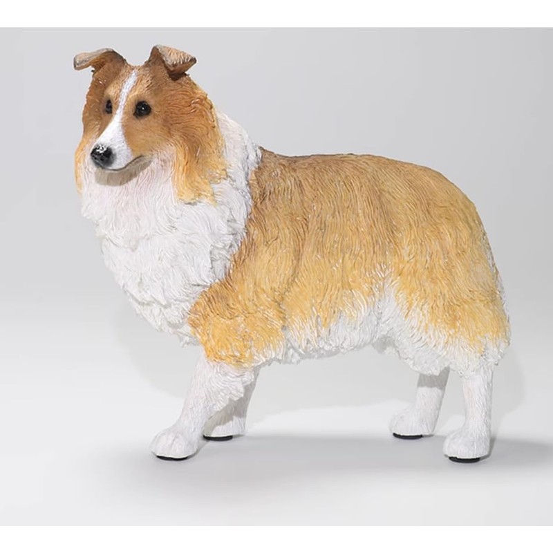 Semeid Handmade Resin Shetland Sheepdog Figurine (Brown)