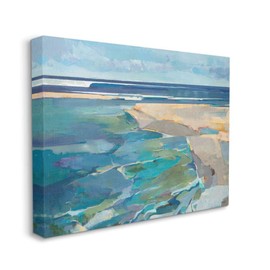 Stupell Industries Abstract Beach Landscape Pastel Cubism Painting