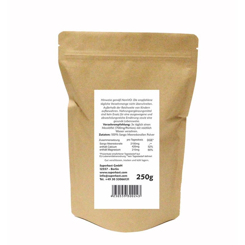 100% Sango Meereskoralle Pulver original aus Okinawa (250g)