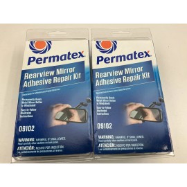 PERMATEX (2) Permatex 09102 Rearview Mirror Adhesive Repair Kit