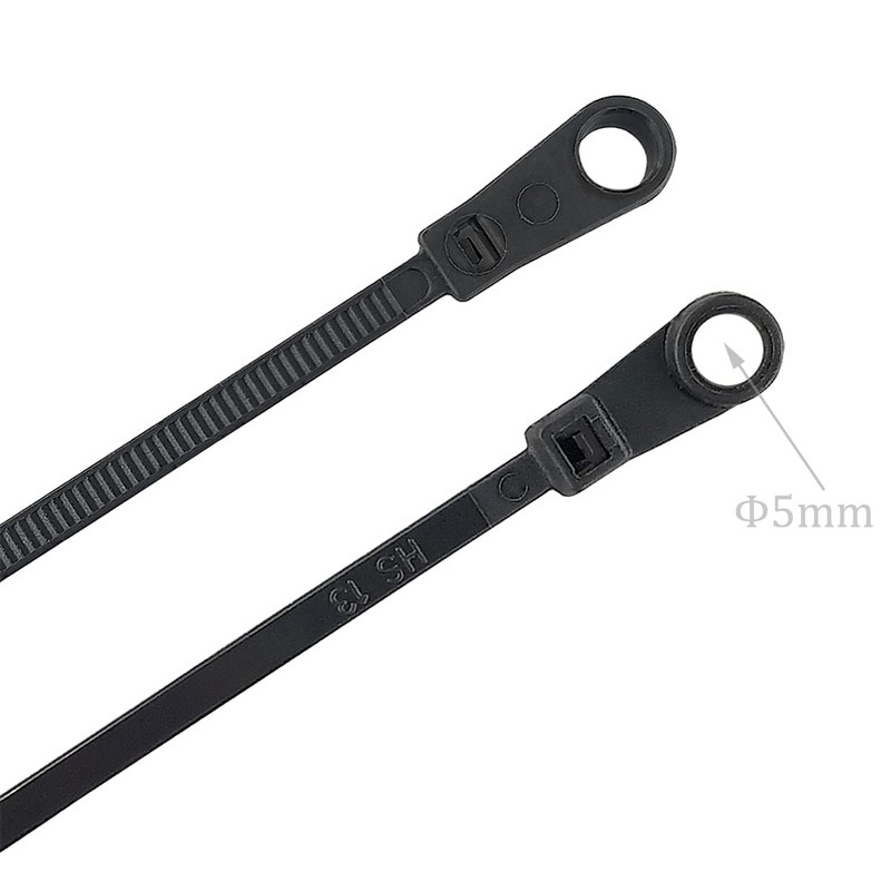 HS HS Plastic Ties with Screw Holes (100 Pack) 7.5