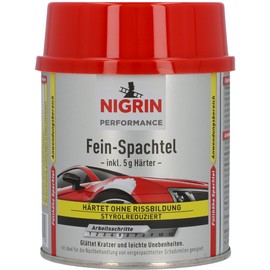NIGRIN NIGRIN Performance Fein-Spachtel, h?rtet ohne Rissbildung, gl?ttet Kratzer und Unebenheiten, 245 g inkl. 5 g H?rter
