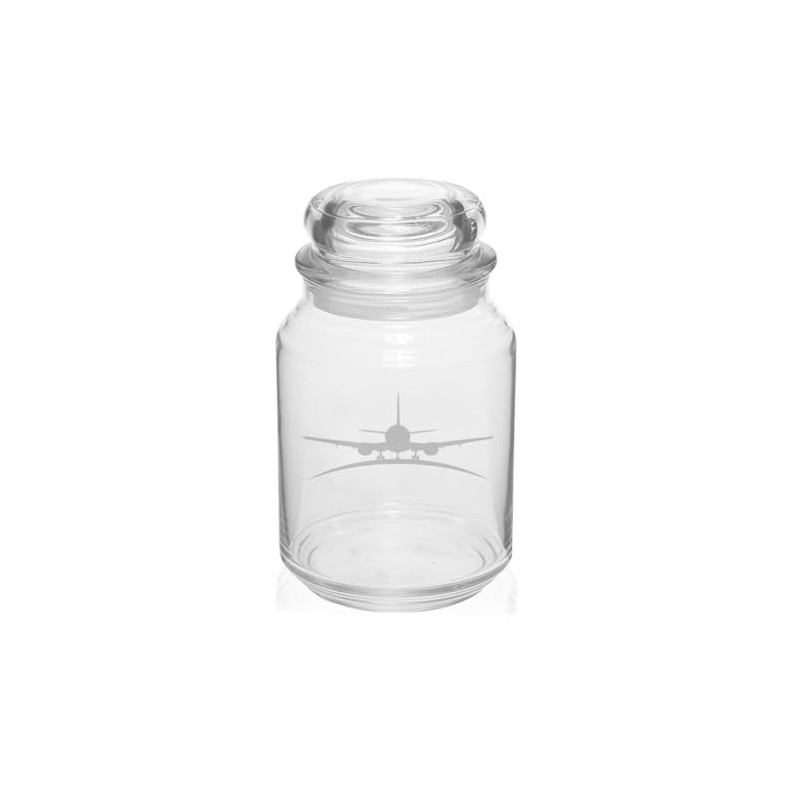 MIP 26 oz Glass Candy Jar Gift Airplane Pilot Flight