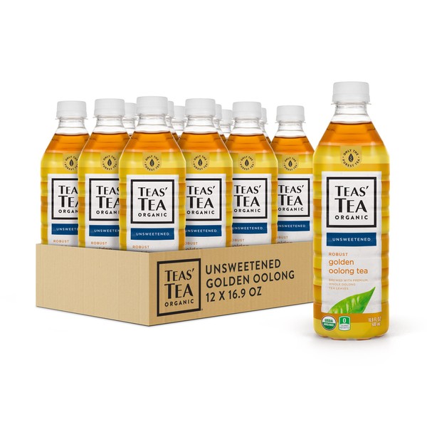 Teas' Tea Unsweetened Golden Oolong Tea 16.9 Ounce (Pack of 12), Sugar Free, 0 Calories