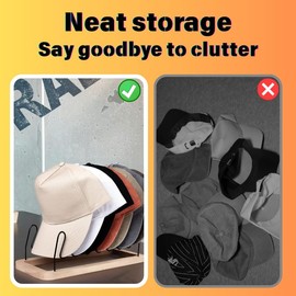 Hat Stand and Organizer for Baseball Caps Hat Rack and Storage Display Shelf for Closets and Bedrooms with Holder Fits Baseball Caps Golf Hats and Flat Bill Hats (hat rack)