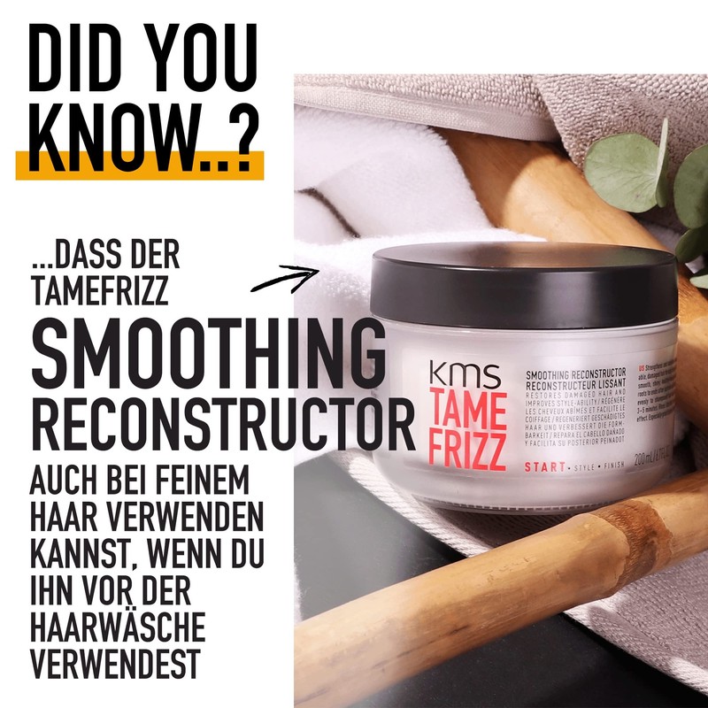 KMS Tamefrizz Smoothing Reconstructor for Strongly Textured Hair, 200 ml