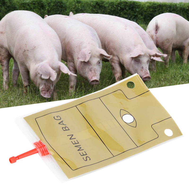 50pcs 100ml Disposable Plastic Pig Insemination Semen Bag Veterinary Equipment