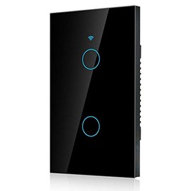 Interruptor inteligente, interruptor de pantalla táctil WiFi - de control remoto inalámbrico para Google, fácil instalación, función de temporización, control de voz y