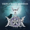 AEONSLOVE Hecate Goddess Medal Silver 925 Goddess Lilith Chain for