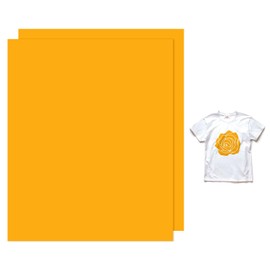 M METERXITY 2 Sheets 3D Puff Vinyl Heat Transfer 12x10 Inch Puff Vinyl Heat Transfer Orange Yellow Foaming HTV Sheets Iron-on for T-shirts/DIY Fabric