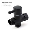 3-Way Solid Brass black Shower Arm Diverter Valve G1/2 Thread