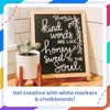 Chalkola 5 White Chalk Markers for Chalkboard Signs, Blackboard, Car