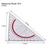 uxcell Triangle Ruler Square Set 90mm 45 Degrees Plastic Stationery