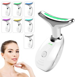 Gohytal Electric Face Massager, Face Massager Electric Against Wrinkles, Neck Face Tightening Device, Face Against Wrinkles, Beauty for Men and Women, 7 Coloured LED Modes for Skin Tightening