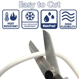 Orgthin 20 FT Backer Rod 1/4 inch, White Rubber Caulk Saver, Concrete Expansion Joint Filler, Weather Strip Seal for Gaps and Joints