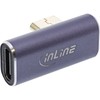 InLine® USB4 Adapter, USB Type-C Male/Female Vertical Right/Left Angled Aluminium,