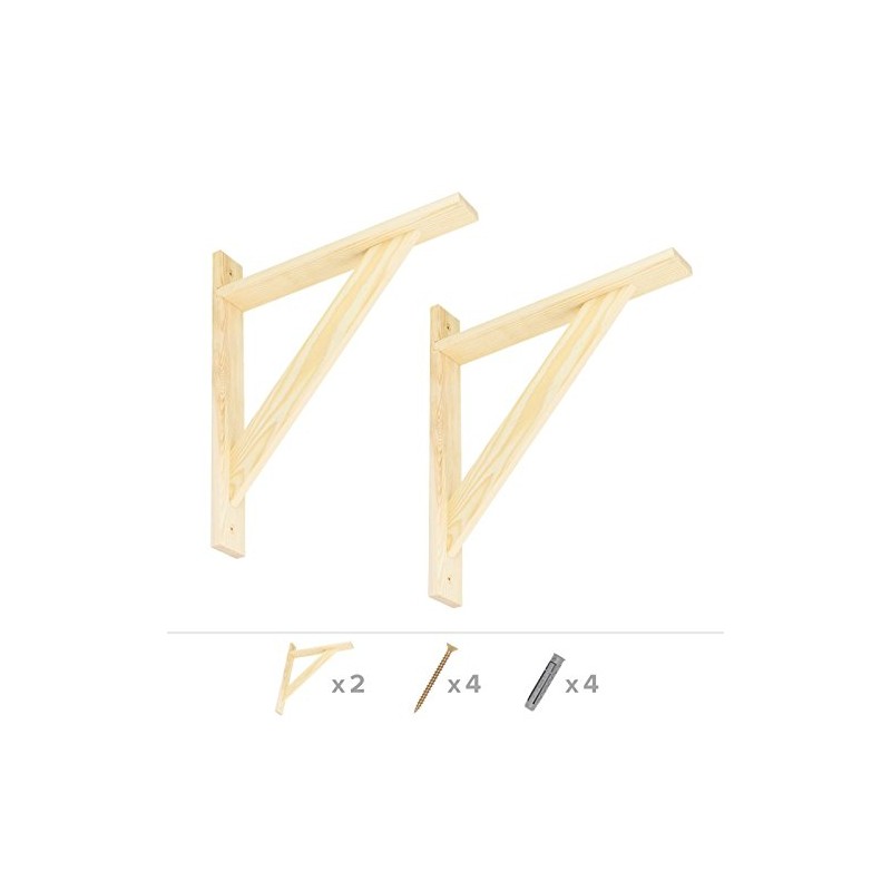 Velano - 2 x Angle Shelf Brackets Set of 2