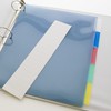 BAZIC Binder Dividers w/ 5 Insertable Color Tabs, 11 Hole