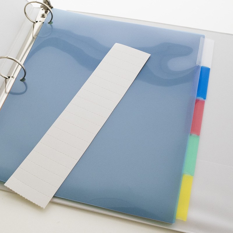 BAZIC Binder Dividers w/ 5 Insertable Color Tabs, 11 Hole