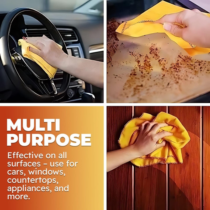 Pack of 5 Jumboo Yellow Dusters Cleaning Cloth 100% Cotton