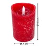 ToCi LED Candles Red Diameter 7.5 x 15 cm -