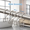 TOPROD 24 Pack Shower Curtain Hooks Rings, Double Sided Shower