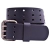 TheBeltShoppe.com Full Grain Buffalo Leather 3-Hole Jeans Belt - Black
