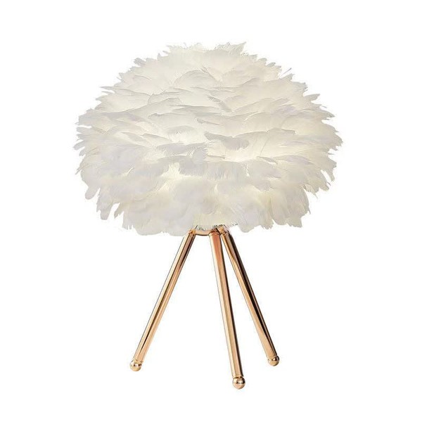 Feather Table Lamp, Night Stand Table Lamp, Bed Room Table
