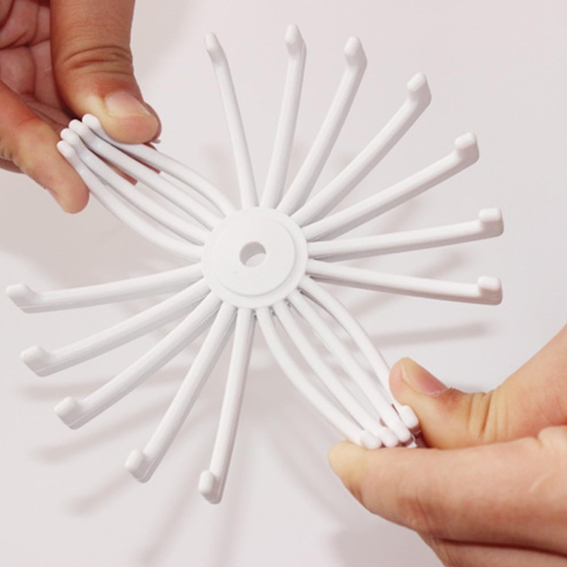 4 Pack Rotating Tie Rack Hangers - Closet Organizer Hooks