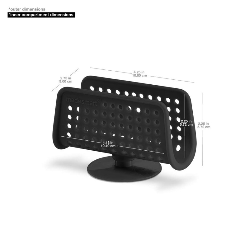 madesmart Sponge Caddy - SINKWARE COLLECTION Antimicrobial, Ventilation Holes, Soft