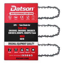 3PC 8 Inch Polesaw Chain for Sun Joe SWJ800E SWJ806E SWJ802E, 8" Replacement Chain for WEN 4019-3/8" - .050" - 33 DL