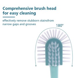 3 Pack Bird Cage Cleaner with Two Brush Heads Long Handle Tool for Bird Parrot Cages Bird Perches Nests