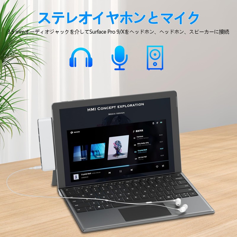 Surface Pro 9/Pro 11/Pro 10/Pro X Hub 4K HDMI, USB-C
