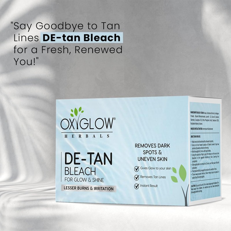 OXYGLOW D-Tan Bleach Cream for Tan Removal,Skin Brightening,Skin Toning &