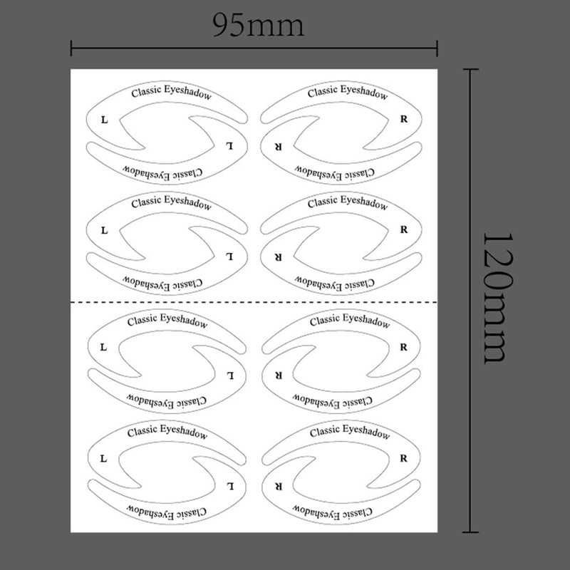 64 Pieces Eyeliner Stencil Eyeshadow Stencil Eyeliner Stencil Sticker &