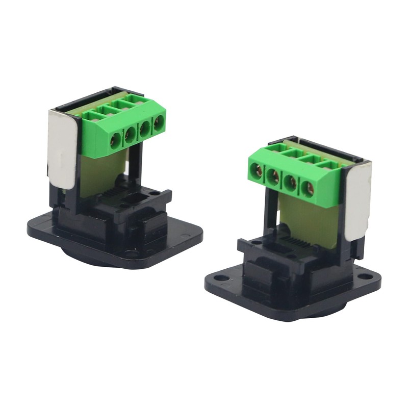 SHANFEILU RJ11 6P4C D-Type Panel Mount Ethernet Extender CAT3 Terminal