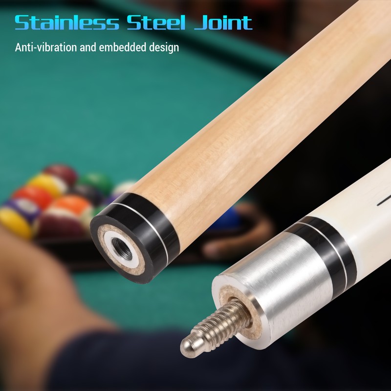 Pool Sticks 147cm / 57.9in Maple Fancy Nine-Ball Cue Double-Section Billiard