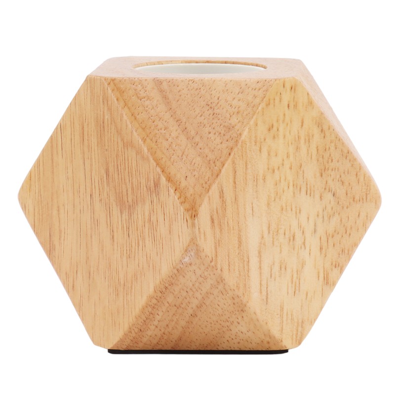 Wooden Diamond Lamp Base E27 Socket Modern Small Wood Table